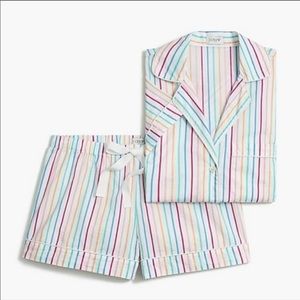 J Crew Striped Cotton Pajama Top - Small